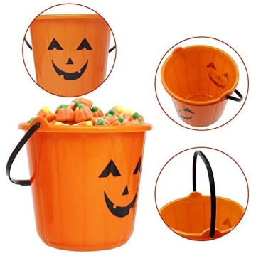 Zcaukya Halloween Pumpkin Treat Buckets - 6 Pack Ideal for Kids