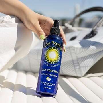 Solar Recover After Sun Moisturizing Spray + Hair Detangler Combo - 12oz Hydrating Facial and Body Mist for Sunburn Relief + 8oz All Natural Leave-In Conditioner