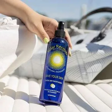 Solar Recover After Sun Moisturizing Spray + Hair Detangler Combo - 12oz Hydrating Facial and Body Mist for Sunburn Relief + 8oz All Natural Leave-In Conditioner