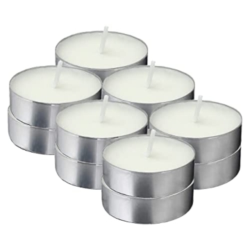 Tribello White Tea Lights Candles - Effortless Elegance & Warmth with Unscented Tealight Candles - 3...