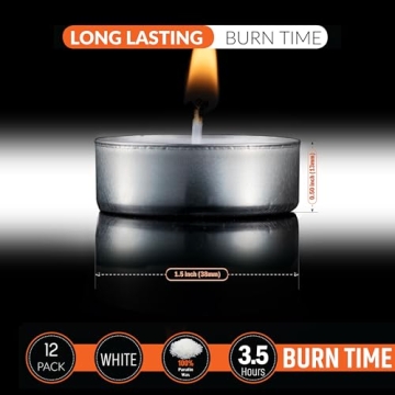 Illuminate Your Space with Tribello White Tea Lights Candles