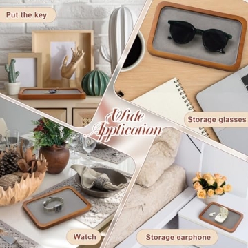 CroBlissful Solid Wood Jewelry Display Tray Set - 2 Pack