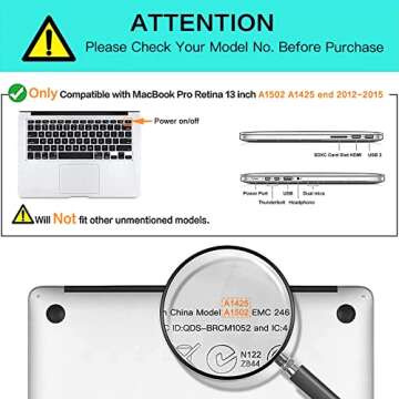 MOSISO Case Only Compatible with MacBook Pro Retina 13 inch (Models: A1502 & A1425) (Older Version R...