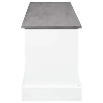 Alma 3-Drawer Storage Bench in White and Grey