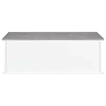 Alma 3-Drawer Storage Bench in White and Grey