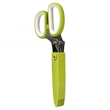VOFO Herb scissors Stainless Steel Multipurpose Kitchen Shear with 5 Blades and Cover