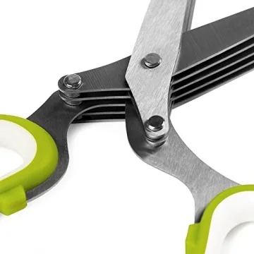VOFO Herb scissors Stainless Steel Multipurpose Kitchen Shear with 5 Blades and Cover