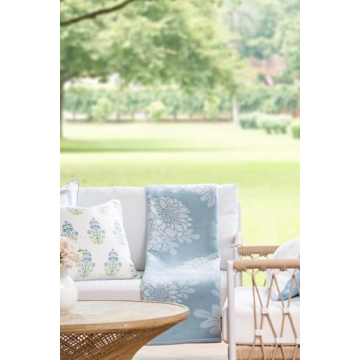 Hofdeco Coastal Throw Blanket | Soft & Reversible Design