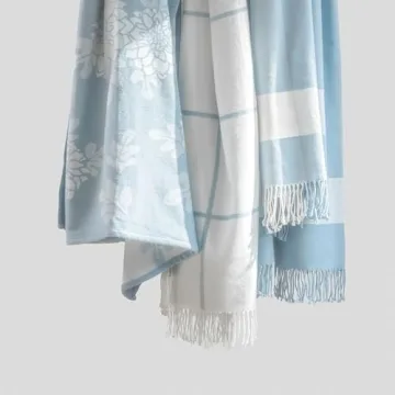 Hofdeco Coastal Throw Blanket | Soft & Reversible Design