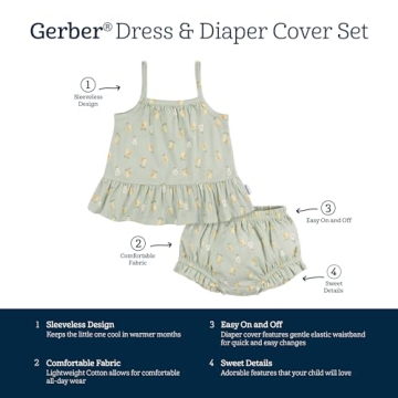 Adorable Gerber Baby Girls' Tunic Set for Summer Fun