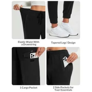 Warm BALEAF Women's Polar Fleece Joggers for Winter Outdoor