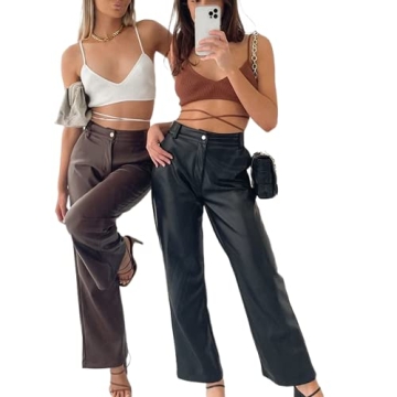 Stylish NUFIWI Women's Faux Leather Pants Perfect for Any Occasion