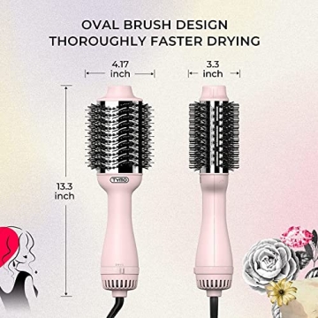 TYMO Pink Volumizer Hair Dryer Brush for Effortless Styling