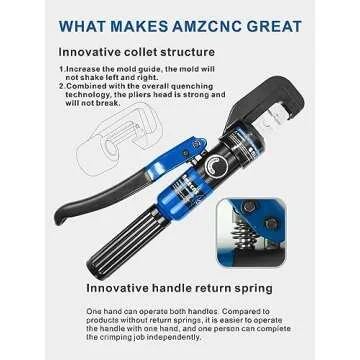 AMZCNC Hydraulic Crimping Tool for Professionals and DIYers