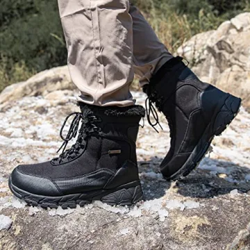 SHULOOK Men's Snow Boots - Waterproof and Warm for Winter Adventures