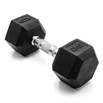 CAP Barbell 25 LB Coated Hex Dumbbell for Home Workouts