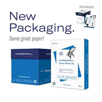 Hammermill Printer Paper, Great White 30% Recycled Paper, 8.5 x 11 - 92 Bright, Made in the USA, 086820C - 3 Ream (1,500 Sheets)