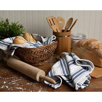 Sticky Toffee Cotton Kitchen Dish Towels 4 Pack Absorbent