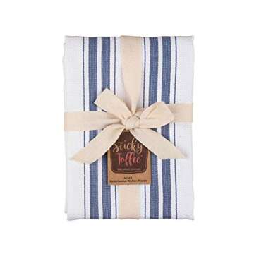 Sticky Toffee Cotton Kitchen Dish Towels 4 Pack Absorbent