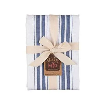 Sticky Toffee Cotton Kitchen Dish Towels 4 Pack Absorbent