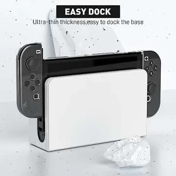 [Improved Version] Dockable Clear Case for Nintendo Switch OLED 2021, FANPL Protective Case Cover for Switch OLED and Joy Con Controller - Strong and Durable, Not Easy to Fall Off