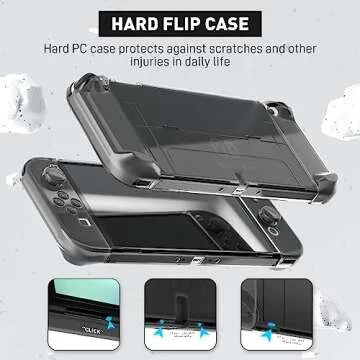 [Improved Version] Dockable Clear Case for Nintendo Switch OLED 2021, FANPL Protective Case Cover for Switch OLED and Joy Con Controller - Strong and Durable, Not Easy to Fall Off