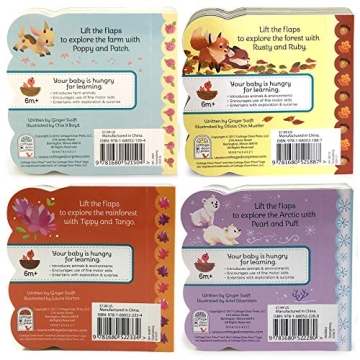 Chunky Lift-a-Flap Baby Animals Board Books Set