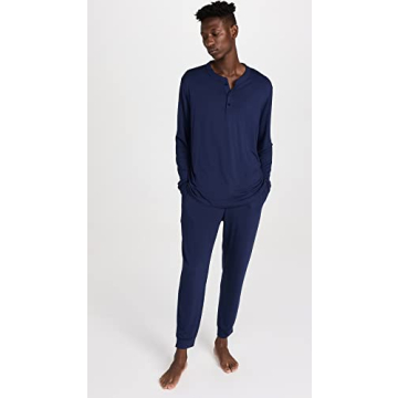 Eberjey Henry Men's Jersey Modal Pajama Set - True Navy