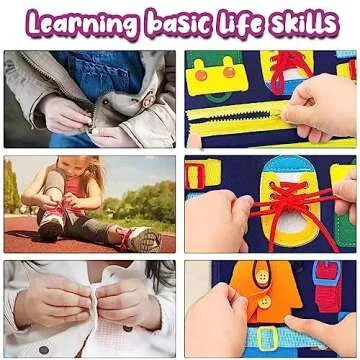 ALKISS Montessori Busy Board for Toddlers, 27 Activities