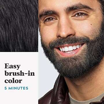 Beard Dye for Men with Keratin and Aloe - Real Black