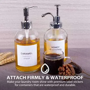 Stylish 84PCS Coffee Syrup Labels - Easy Organizing