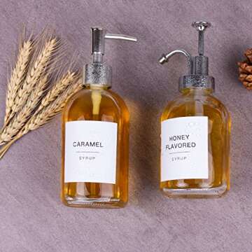 Stylish 84PCS Coffee Syrup Labels - Easy Organizing