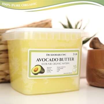 Dr Adorable - 3 lb - Avocado Butter - Refined Pure Natural Organic Raw