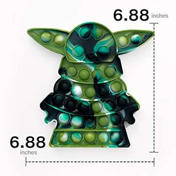 Boxgear Yo-da Fidget Toy Pop Pop– Pop Fidget Toy for Kids and Adults – Stress Relief Fidget – Anti Stress Squeeze Toy - Animal Silicone Fidget Blocks – Lightweight and Durable