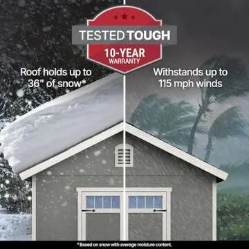 Handy Home Products Windemere 10x12 Do-it-Yourself Wooden Storage Shed with Floor, Beige