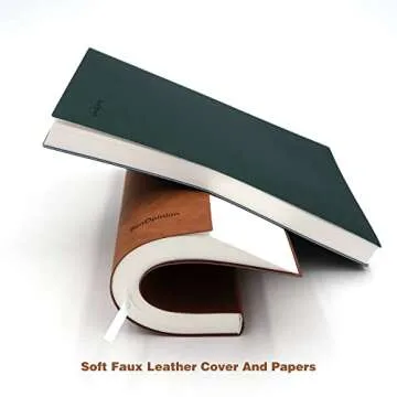 Large Lined Notebook Journal for Writing, Soft Faux Leather Cover, 100GSM Papers, 320 Pages, A4 8.4x11.4 inches Note Book for Work Men Business (Brown,Ruled)