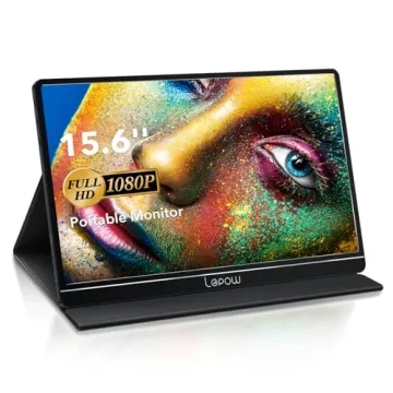 Lepow 15.6" FHD Portable Monitor - Ultra-Slim, Eye Care, Plug & Play