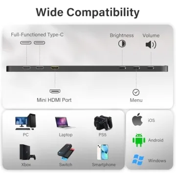 Lepow 15.6 Inch FHD Portable Monitor Ultra-Slim IPS Display