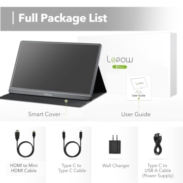 Lepow 15.6 Inch FHD Portable Monitor Ultra-Slim IPS Display