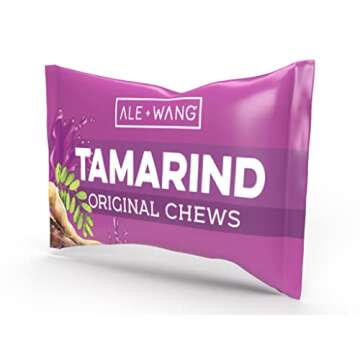 ALE + WANG Tamarind Original Chews | Made with 100% Natural Dried Sweet Tamarind | Great Alternative to Herbal Fruits (1-Pack)