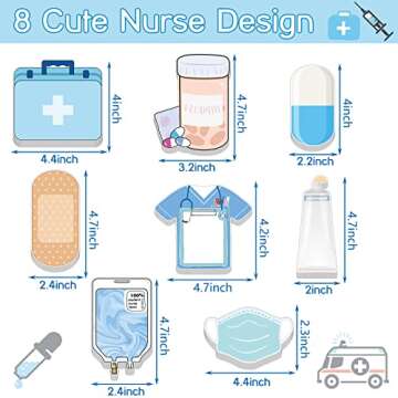 8 Pack Mini Funny Nurse Sticky Notes Nursing Student Essentials School Gifts Stationary Sticky Notes...