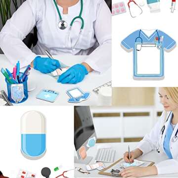 8 Pack Mini Funny Nurse Sticky Notes Nursing Student Essentials School Gifts Stationary Sticky Notes Booklet Self Stick Pads for Hospital School Supplies