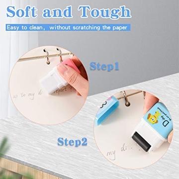 Sooez 12 Pack Cute Roller Pencil Erasers for Kids