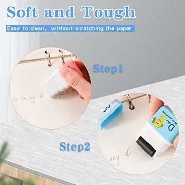 Sooez 12 Pack Cute Roller Pencil Erasers for Kids