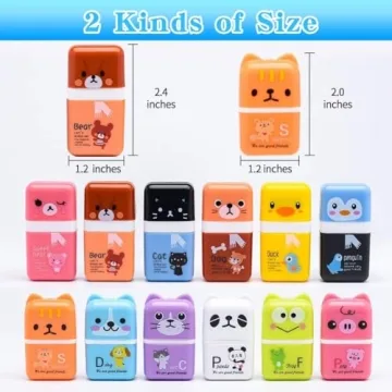 Sooez 12 Pack Cute Roller Pencil Erasers for Kids