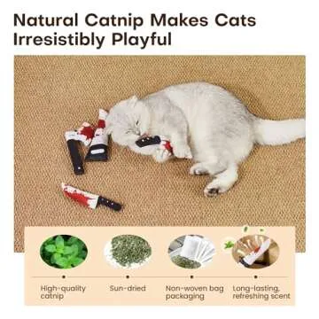 Potaroma Catnip Crinkly Knife Cat Toys for All Cats