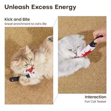 Potaroma Catnip Crinkly Knife Cat Toys for All Cats