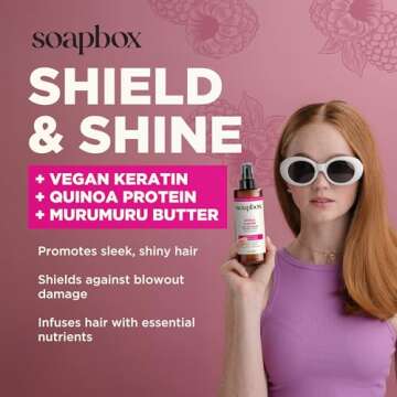 Soapbox Heat Protectant Spray for Smooth & Shiny Hair