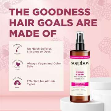 Soapbox Heat Protectant Spray for Smooth & Shiny Hair