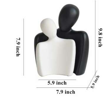Ceramic Couple Statues - Modern Home Decor